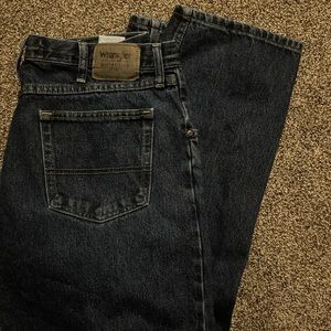 navy blue vintage wrangler jeans wrangler authentic preowned condition size35X32